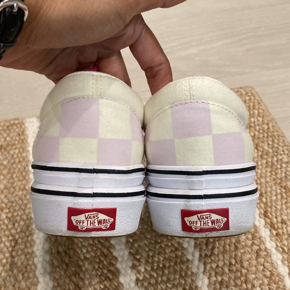 🌊Vans ComfyCush Pink/Ivory Large Checkered SlipOns Size 9.5 Women’s/8.0 Men’s🌊 - Picture 9 of 12